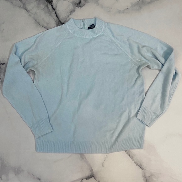 Baby Blue Mock Neck Sweater - Picture 1 of 5